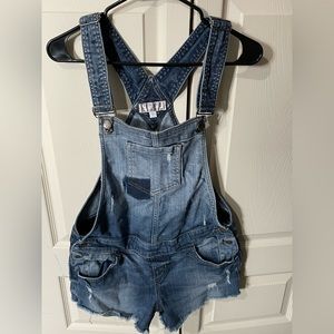 Guess jeans overall shorts